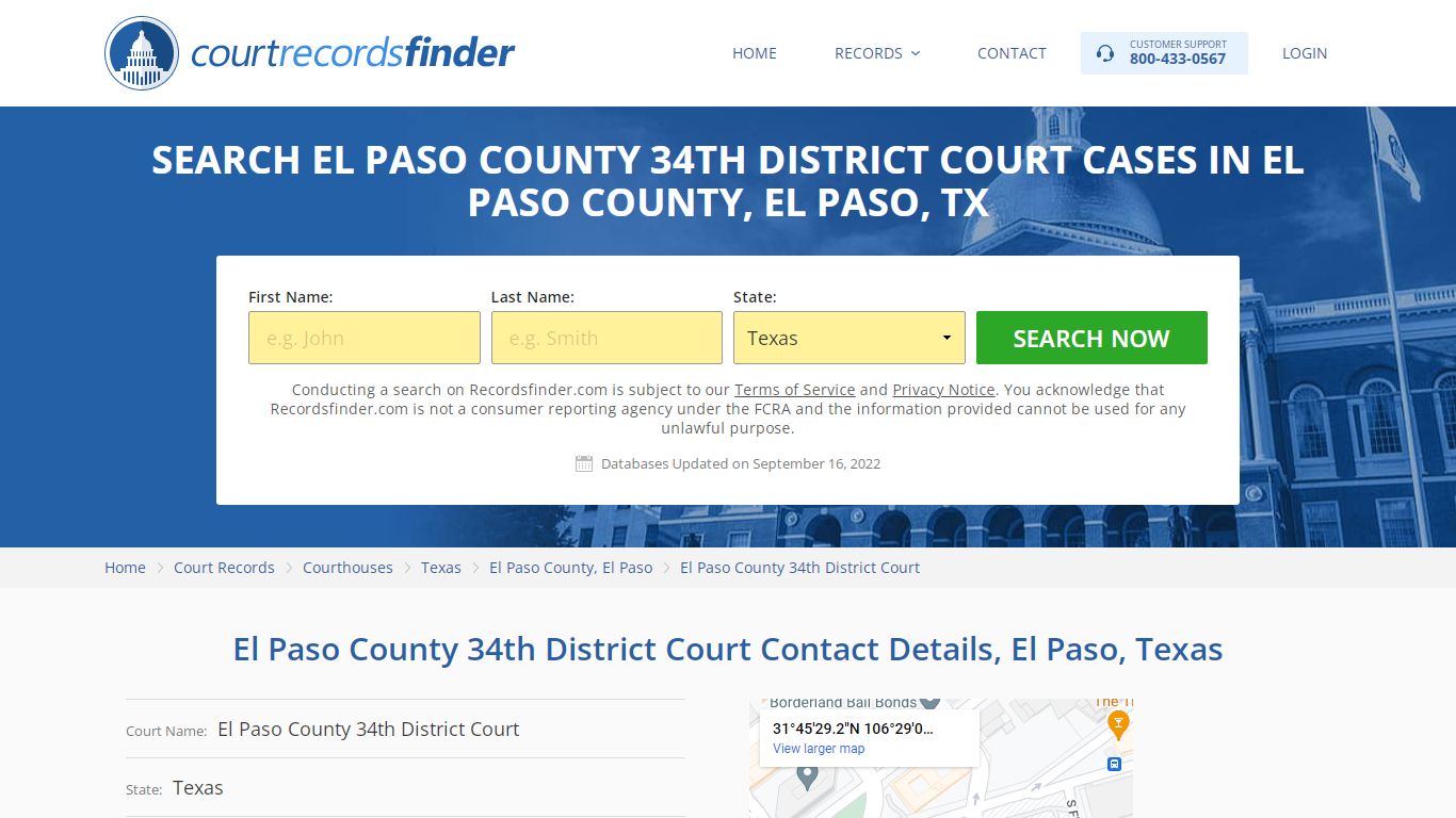 El Paso County 34th District Court Case Search - RecordsFinder